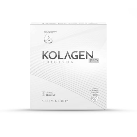 Kolagen Pro naturalny, rybi. Stawy, włosy i paznokcie (30 saszetek, gruszkowy).