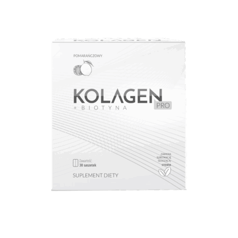 Kolagen Pro naturalny, rybi. Stawy, włosy i paznokcie (30 saszetek, pomarańczowy).