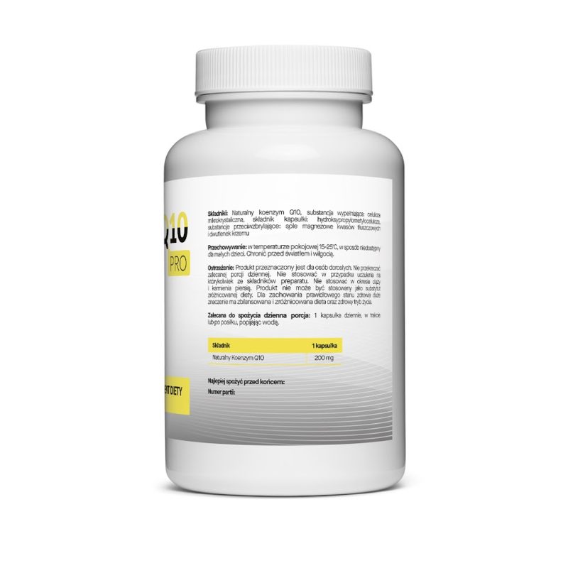 Naturalny Koenzym Q10 Aż 200mg 100 Vegekapsułek Megaporcja Najmocniejszy