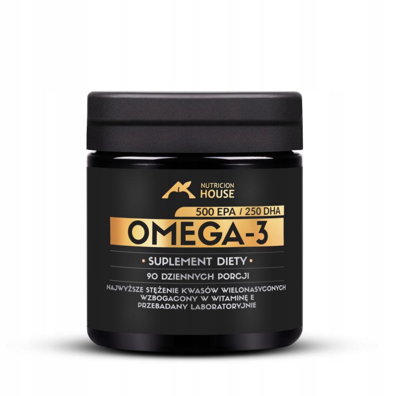 Omega 3 90 kaps! - Olej Rybi 1000 mg 500 EPA + 250 DHA + Wit. E Megaporcja!