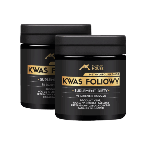 2x Kwas Foliowy MethyloFolian 5-MTHF aż 600mcg 150 tabletek Najlepsza Forma!