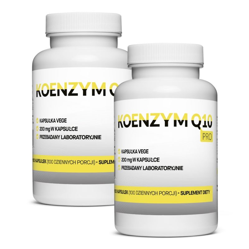 2x Naturalny Koenzym Q10 AŻ 200mg 100 Vegekapsułek Megaporcja Najmocniejszy