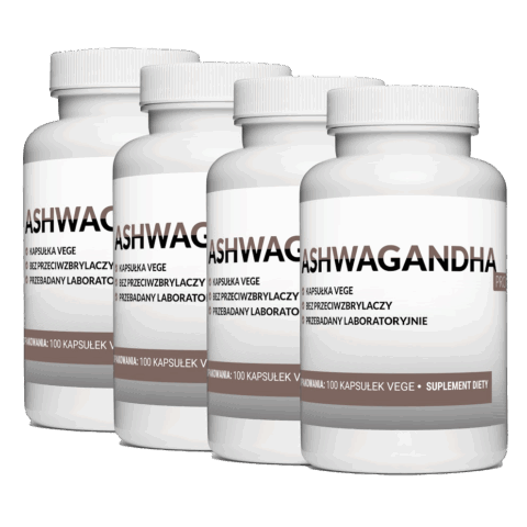 4x ASHWAGANDHA największa MEGA KAPSUŁKA 10mg witanolidów 100 vegekaps