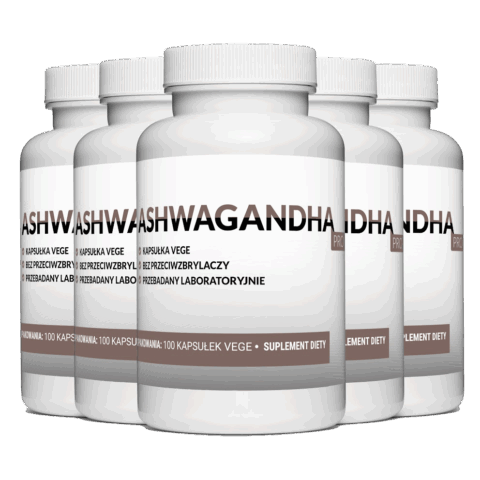 5x ASHWAGANDHA największa MEGA KAPSUŁKA 10mg witanolidów 100 vegekaps