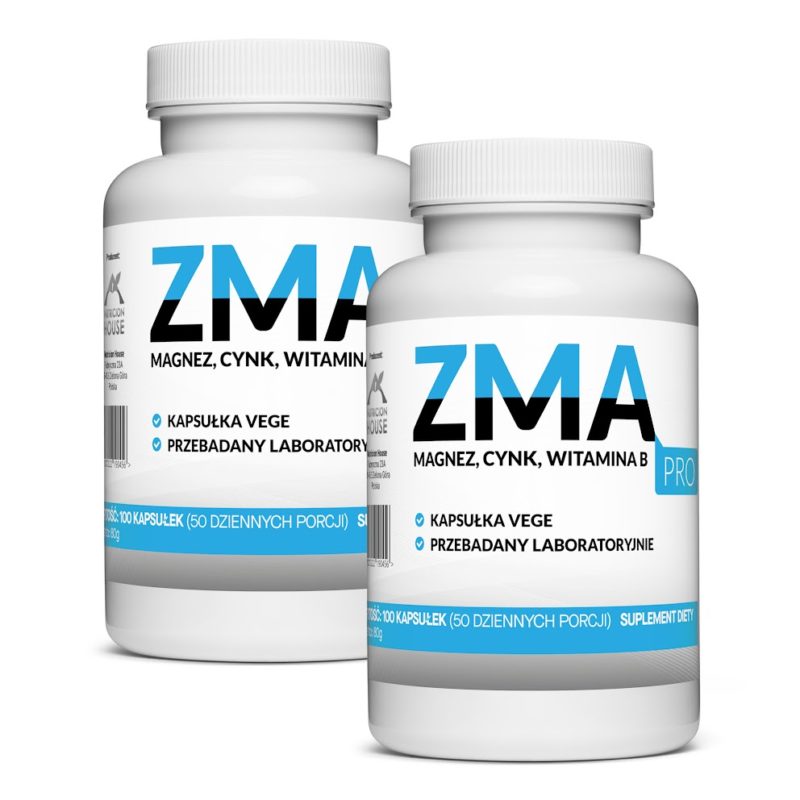 2x ZMA MAGNEZ + CYNK + Witamina B6 100 vegekapsułek najlepsza wchłanialność