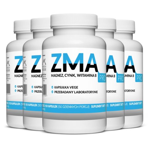 5x ZMA MAGNEZ + CYNK + Witamina B6 100 vegekapsułek najlepsza wchłanialność